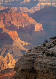 Late afternoon light in the Grand Canyon, long before we arrived and, no doubt, long after...
